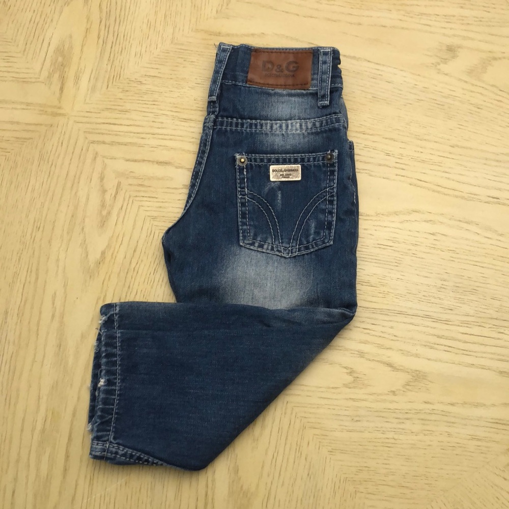 Dolce and Gabbana blue ripped jeans